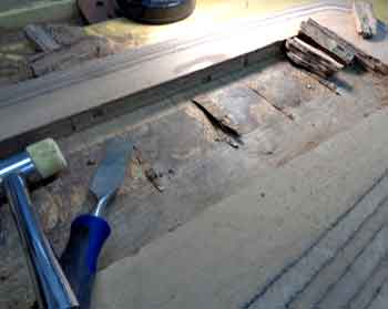 chiseling the centerboard cavity