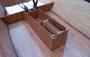 Apple pie tender middle seat is glued in place