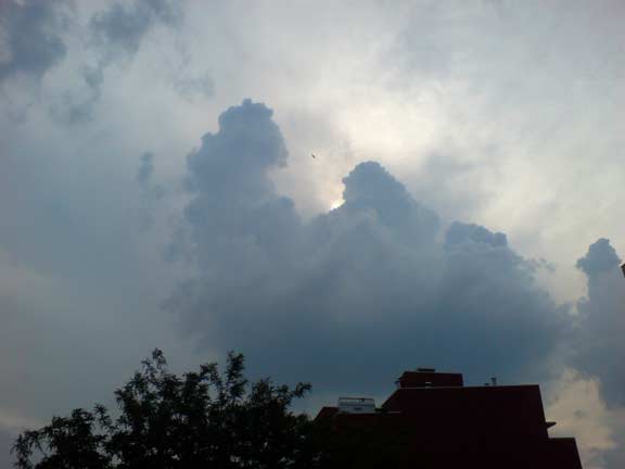 Clouds over my house on a warm afternoon before the storm struck. Cloud photos