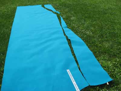 fabric on ground cut